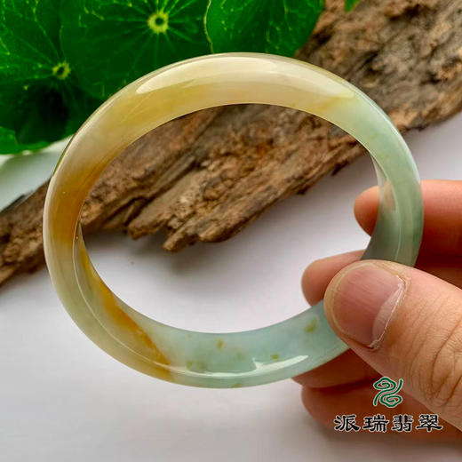 派瑞翡翠 翡翠手镯 糯种 黄翡 商品图1