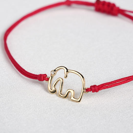 北京仓｜Yvonne Leon-Elephant-小金象 红绳 手链［法国设计师］ 商品图2