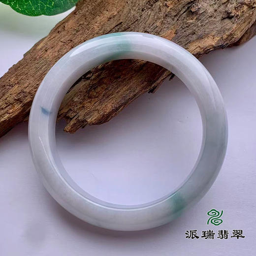 派瑞翡翠 翡翠手镯 糯种 飘花 商品图2
