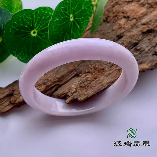 派瑞翡翠 翡翠手镯 糯种 浅紫 商品图0