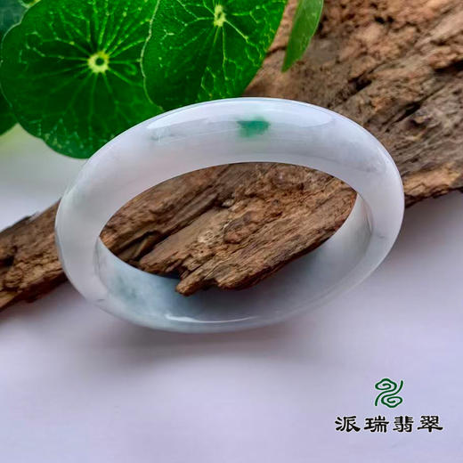 派瑞翡翠 翡翠手镯 糯种 飘花 商品图0