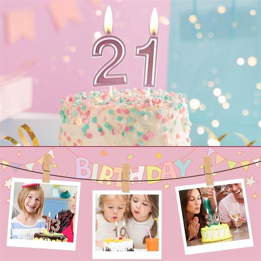 出口高品质 3D立体造型 数字生日蜡烛 无烟安全材质 蛋糕庆祝派对装饰 商品图6