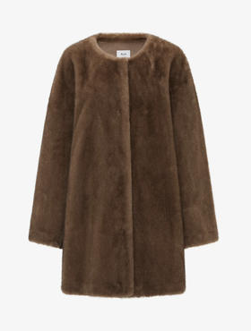 Claire金貂毛圆领外套
