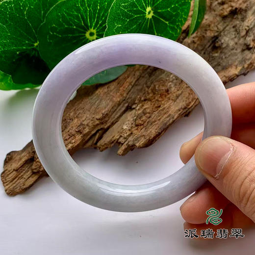 派瑞翡翠 翡翠手镯 糯种 浅紫 商品图3