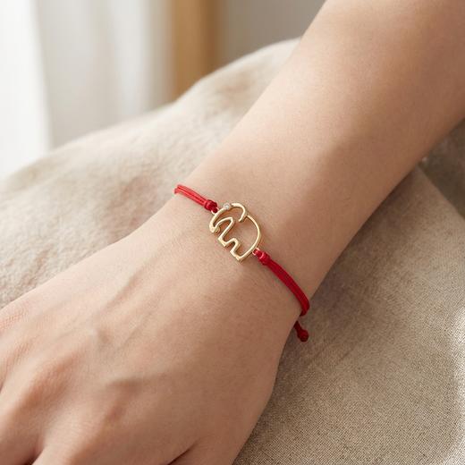 北京仓｜Yvonne Leon-Elephant-小金象 红绳 手链［法国设计师］ 商品图3
