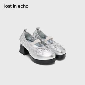 [福利价]lost in echo2025春夏新款时尚复古布洛克厚底增高真皮芭蕾舞鞋女