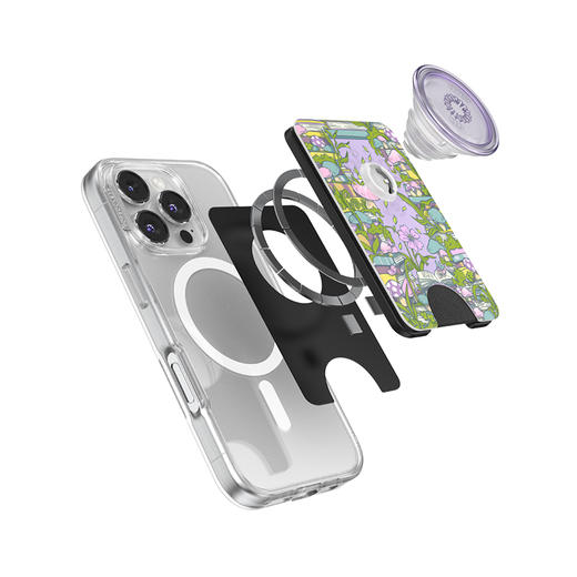 【梦境花园】迷幻梦境 WALLET卡包 Wallet of Magsafe磁吸卡包系列 紫色 植物花卉 商品图2