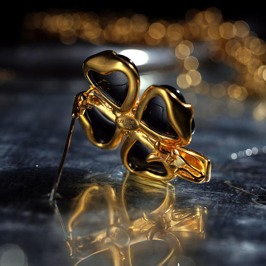 北京仓｜Goossens Paris-Trefle-天然黑色玛瑙 珍珠 胸针［法国设计师］ 商品图4