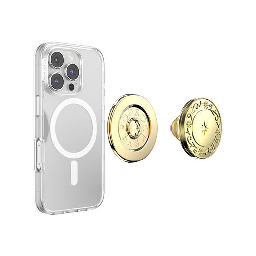 【梦境花园】梦匣·MagSafe圆啪嗒 MAGSAFE磁吸手机气囊支架 Round圆啪嗒系列 奢华金 异形 商品图4