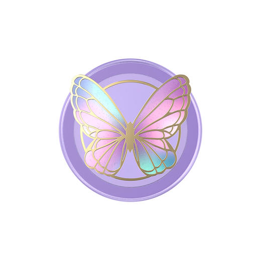 补货架到【梦境花园】梦蝶·MagSafe圆啪嗒 MAGSAFE磁吸手机气囊支架 Round圆啪嗒系列 紫色 动物 异形 商品图2