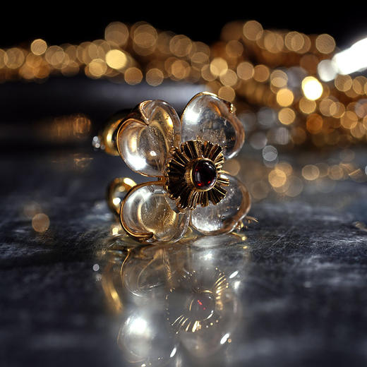 北京仓｜Goossens Paris-Trefle-天然水晶 石榴石 戒指［法国设计师］ 商品图6