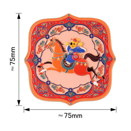 马年团团浮雕随身镜 商品图9
