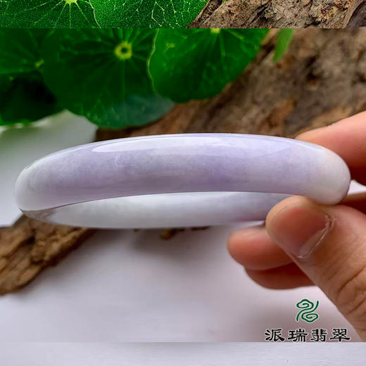 派瑞翡翠 翡翠手镯 糯种 浅紫 商品图2
