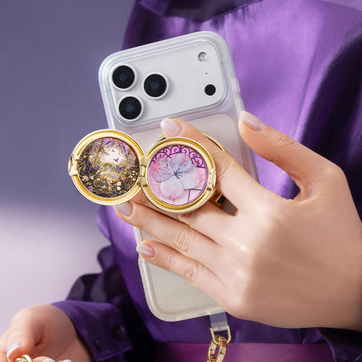 【梦境花园】梦匣·MagSafe圆啪嗒 MAGSAFE磁吸手机气囊支架 Round圆啪嗒系列 奢华金 异形 商品图1