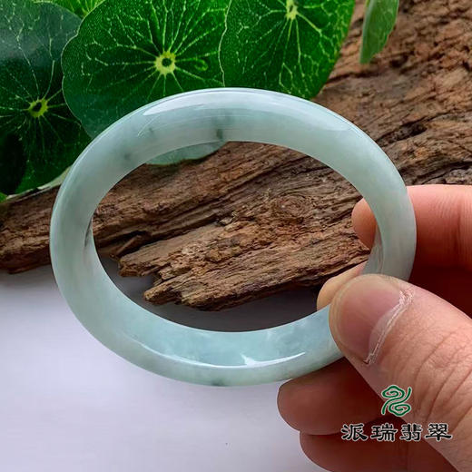 派瑞翡翠 翡翠手镯 糯种 飘花 商品图3