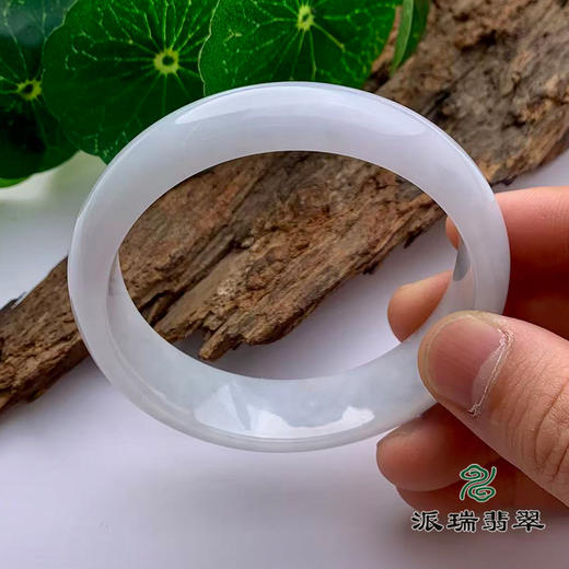 派瑞翡翠 翡翠手镯 糯种 白色 商品图3