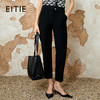 EITIE爱特爱气质高腰锥形显瘦黑色直筒裤极简通勤春季新款8105806 商品缩略图0