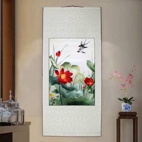 竖版单面湘绣卷轴60*40（图案随机）