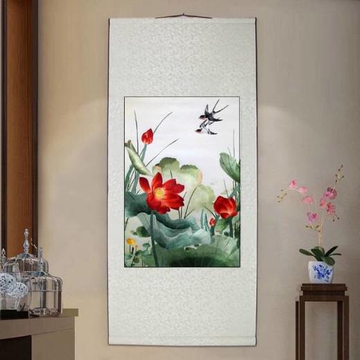 竖版单面湘绣卷轴60*40（图案随机） 商品图0