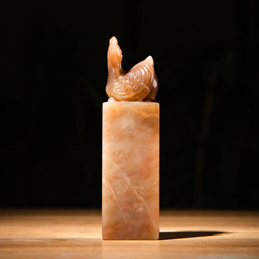 寿山石老料雕“神雀”方章 商品图5