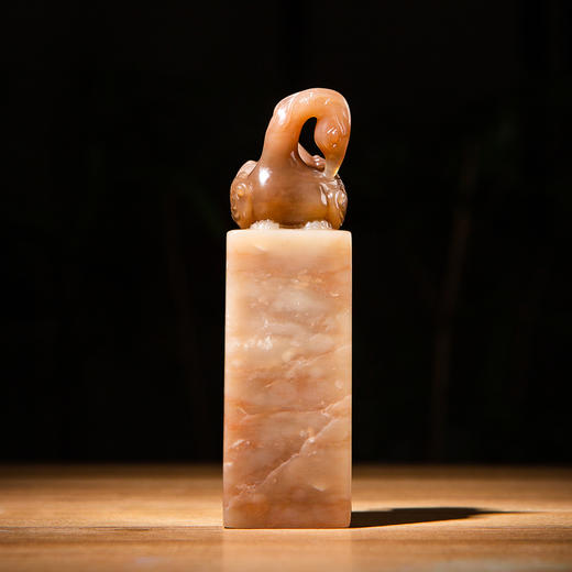 寿山石老料雕“神雀”方章 商品图4