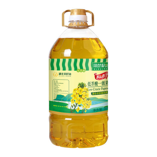 【严选】厨道荆楚粮油非转基因 一级压榨 炒菜清香 低芥酸一级菜籽油5L（厂家直发） 商品图1