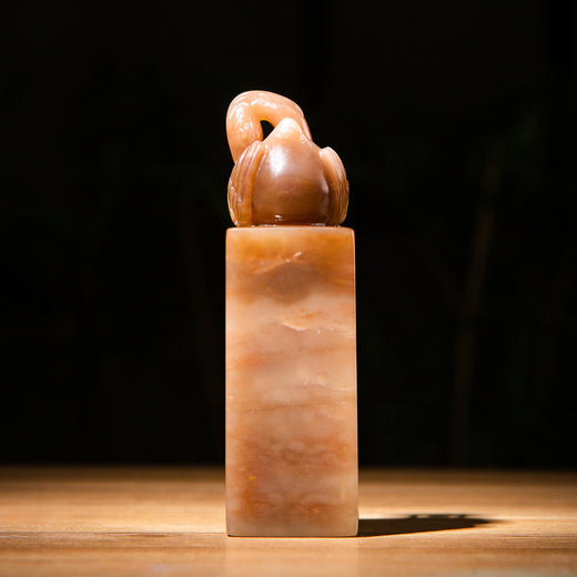 寿山石老料雕“神雀”方章 商品图6