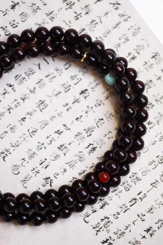 0.8*108颗【墨羽】紫檀素手串 商品图3