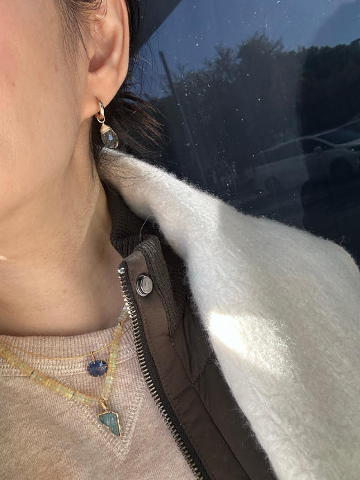 SpoiledBrat Jewelry18K金蓝晶石吊坠项链 神秘的克莱因蓝  商品图8