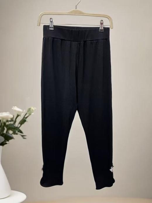 女神节2026促→【自营】【清仓-不支持退货】松紧腰开叉三角标打底九分裤-喜出 商品图0