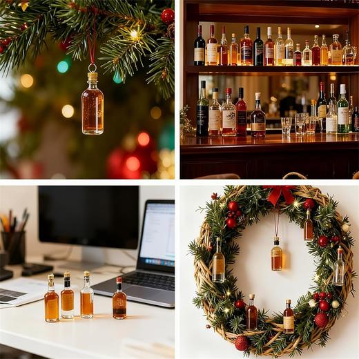 24瓶独特威士忌迷你酒瓶复制 精致逼真 装饰小挂件 商品图1