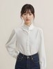 【清仓-不支持退货】初沫8002花边领白色棉衬衫-喜出 商品缩略图1