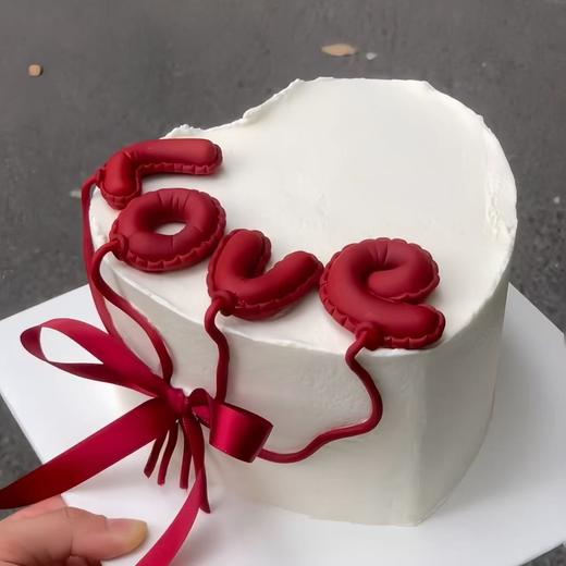 【告白气球】LOVE纪念日爱心蛋糕 商品图1