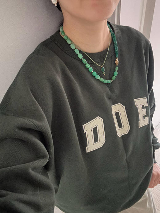 SpoiledBrat Jewelry18K金绿玉髓 沙佛莱石 碧玺吊坠项链 商品图5