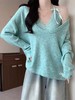女王节抢购 不支持退货 两件套～花纱挂脖吊带宽松毛衣套装-喜出 商品缩略图0