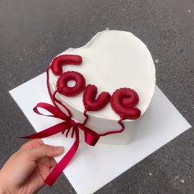 【告白气球】LOVE纪念日爱心蛋糕