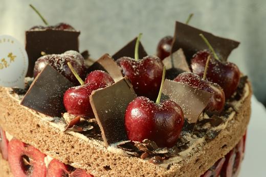 巧克力车厘子裸蛋糕（心型6吋） 商品图1