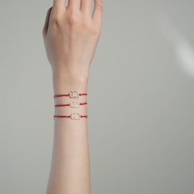 北京仓｜Yvonne Leon-Elephant-小金象 红绳 手链［法国设计师］