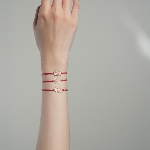 北京仓｜Yvonne Leon-Elephant-小金象 红绳 手链［法国设计师］ 商品图0