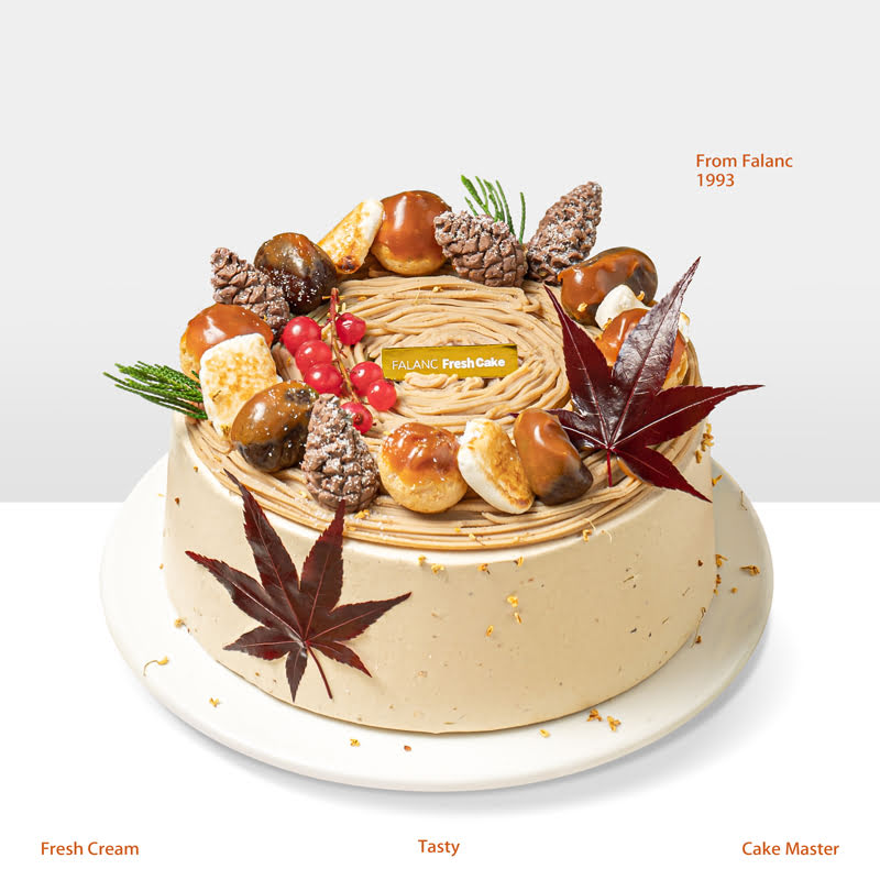 【栗栗金桂】糯香栗子，温柔红茶 慕斯夹心蛋糕