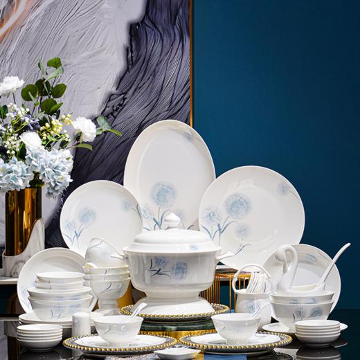 【小程序专享，仅2套，无货退款】品物攸宜梦相随10人52头餐具 商品图1