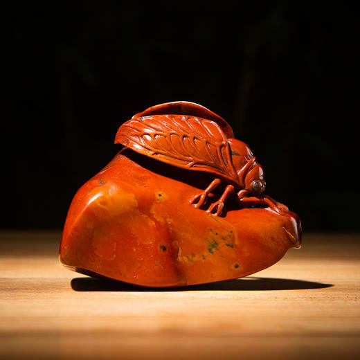 寿山石老料雕“蝉”摆件/镇纸 商品图4