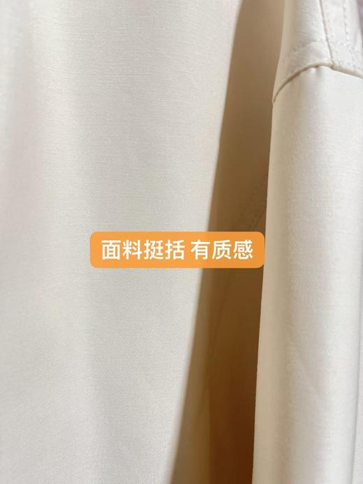 【外套系列】60%高支棉拼接格子卷边袖宽松中款风衣外套-喜出 商品图3