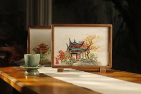 湖湘盛景单面绣摆件（图案随机）