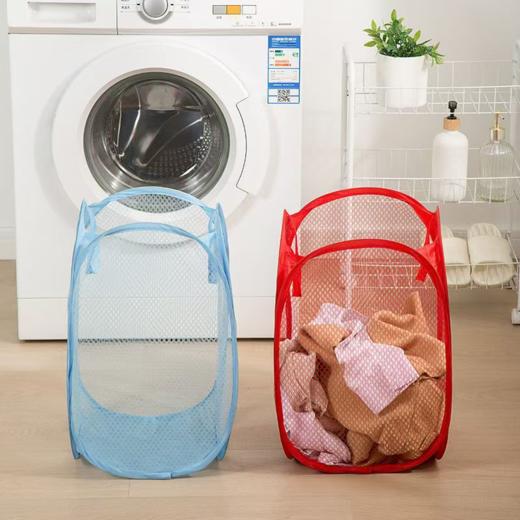 可折叠手提式脏衣篮 玩具收纳筐 26*26*48cm 商品图2
