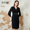 EITIE爱特爱气质优雅拼接修身显瘦连衣裙春新款8107816 商品缩略图1