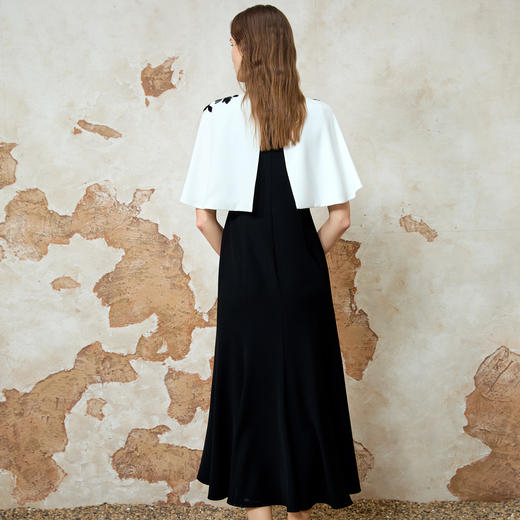 EITIE爱特爱披肩袖优雅气质显瘦礼服连衣裙春季新款8177807 商品图4