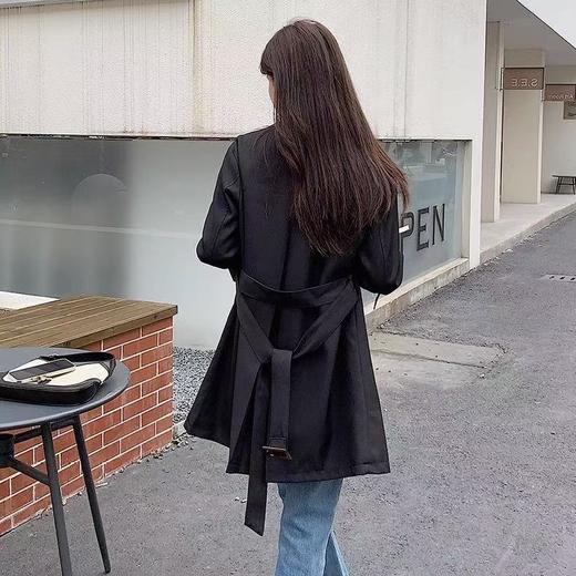 【自营】【外套系列】22175小个子撞色中款风衣外套-喜出 商品图1