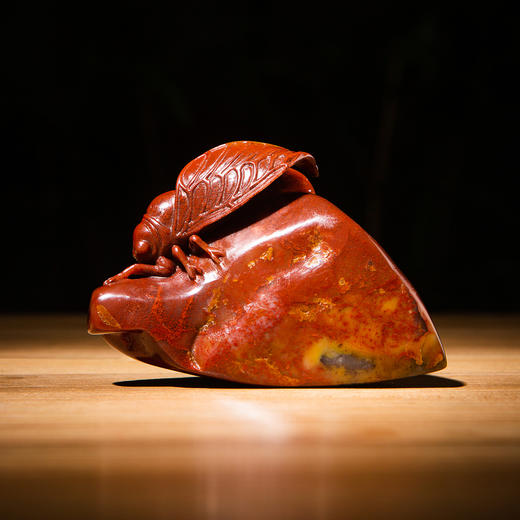 寿山石老料雕“蝉”摆件/镇纸 商品图6