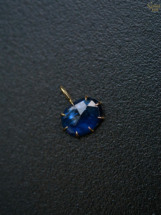 SpoiledBrat Jewelry18K金蓝晶石吊坠项链 神秘的克莱因蓝  商品图1